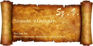 Szonda Vladimir névjegykártya